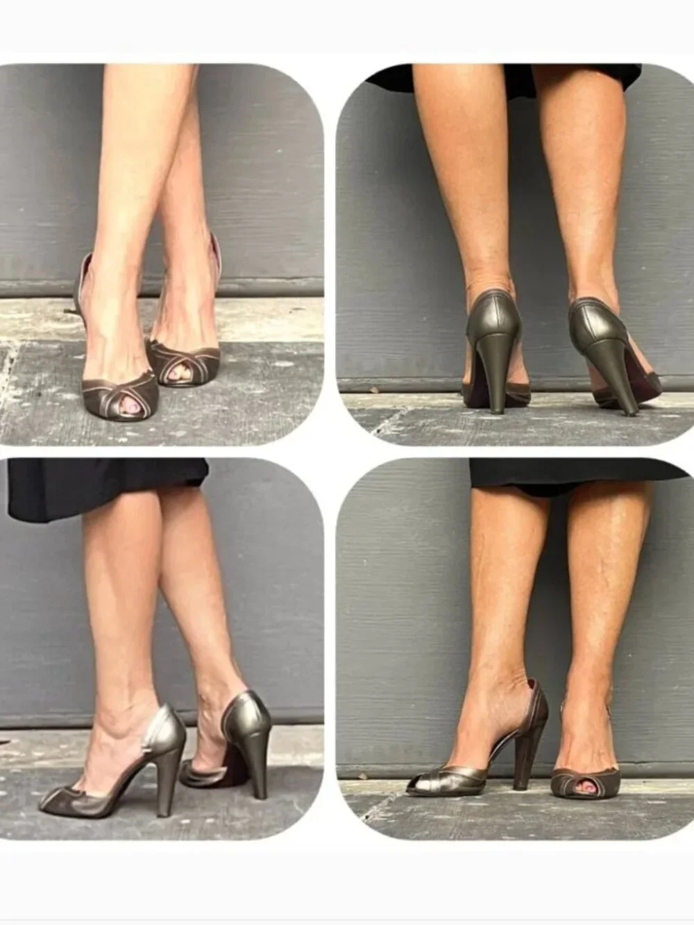 Prada D'Orsay Metall Deco Calzature Donna peep Toe heels pumps 7,5